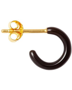 Lulu Single Colour Enamel Hoop - Metallic
