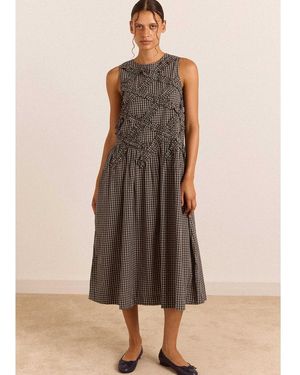 Damson Madder Elora Midi Dress - Natural