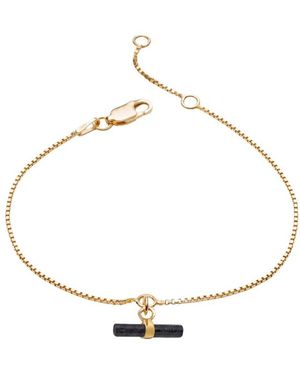 Rachel Jackson Aventurine Disco T Bar Chain Bracelet - Metallic
