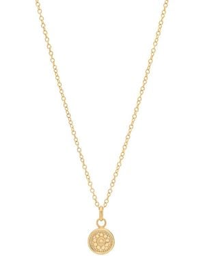 Anna Beck Small Circle Dotted Pendant - Metallic