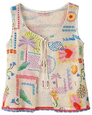 NOIB Ziva Crochet Vest Top - Multicolour