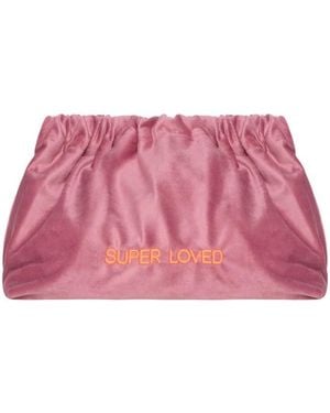 Sorbet Island Velvet Clutch - Red