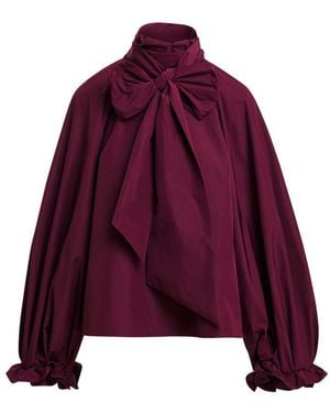 Essentiel Antwerp Keily Oversized Pussybow Top - Purple