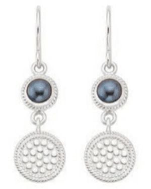 Anna Beck Pearl Disc Drop Earrings - White
