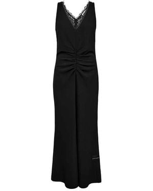 Haute L'Amitié Satari Lace Gather Dress - Black