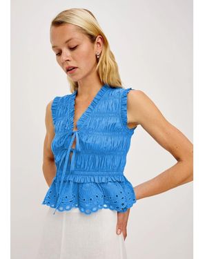 Rails Martine Shirred Top - Blue