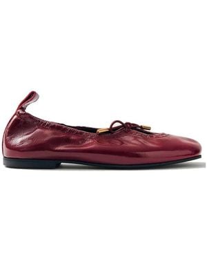 Alohas Rosalind Leather Ballet Flats - Purple