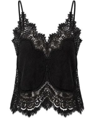 Stella Nova Underlayer Lace Top - Black