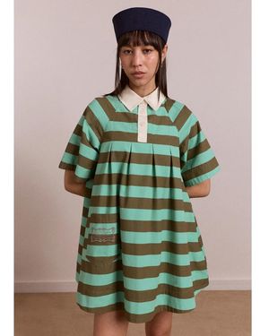 Damson Madder Maggie Mini Polo Dress - Green