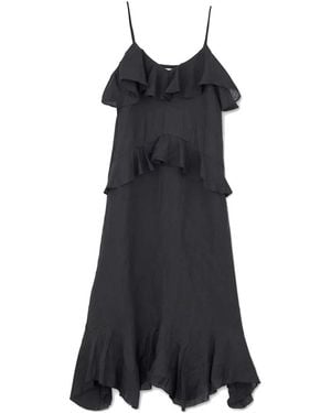 SKALL Benedicte Linen Strappy Dress - Black