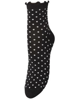 Becksöndergaard Dotted Frilla Short Sock - Black