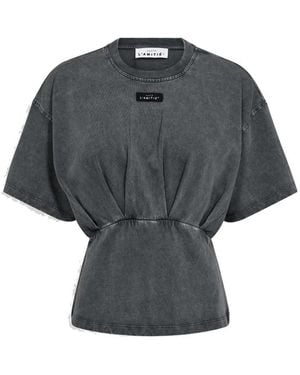 Haute L'Amitié Romie Acid Pleat Tee - Grey