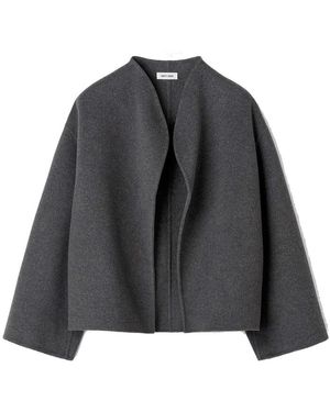 Soft Goat Short Wool/Cashmere Blend Jacket - Black