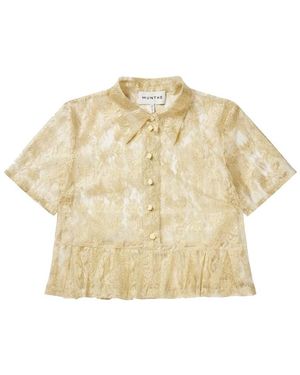 Munthe Bustona Lace Top - Natural
