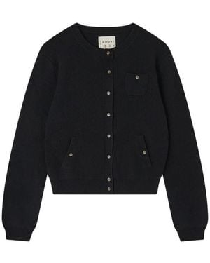 Jumper 1234 Multi Pocket Merino Wool Cardigan - Black