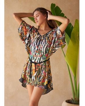 Inoa Daffodil Crepe Mini Dress - Multicolour