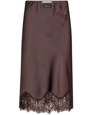 Haute L'Amitié Naomi Lingerie Pencil Skirt - Brown
