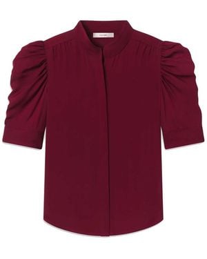 FRAME Gillian Silk Blouse - Red