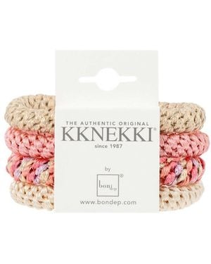 KKNEKKI Hair Tie Bundle 4 Pack - Pink