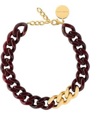 Vanessa Baroni Flat Chain Necklace - Pink
