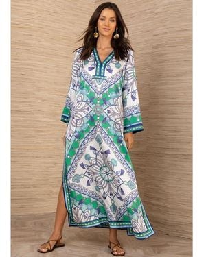 Hale Bob Chain And Rope Print Maxi Dress - Blue