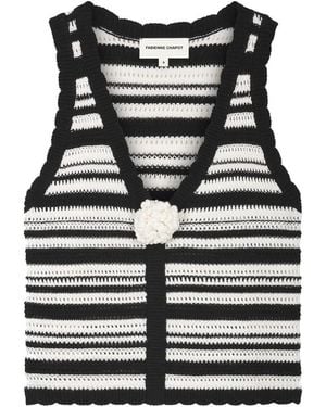 FABIENNE CHAPOT Paulina Organic Cotton Crochet Top - Black