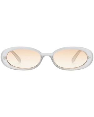 Le Specs Outta Love Oval Sunglasses - Natural