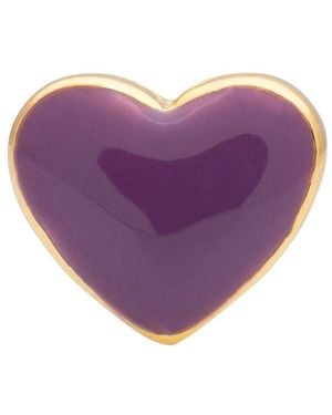 Lulu Single Love U Stud Earring - Purple