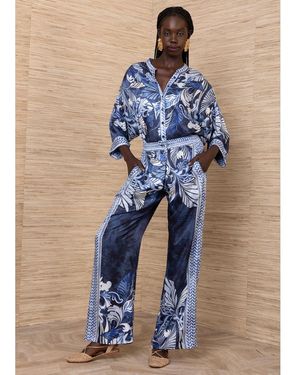 Hale Bob Relaxed Straight Leg Trouser - Blue