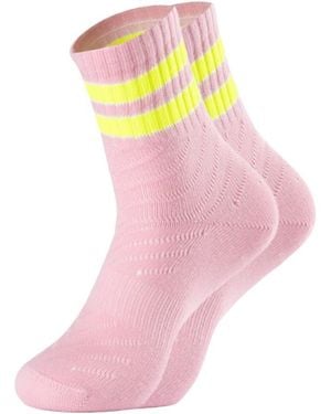 OOLY Sporty Mesh Organic Cotton Socks - Pink