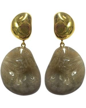 Vanessa Baroni Double Nugget Stud Earrings - Green