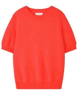 Jumper 1234 Distressed Cashmere T-Shirt - Red