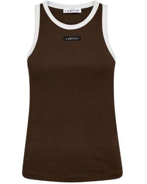 Haute L'Amitié Neckline Badge Tank - Brown