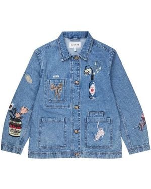 Munthe Braulia Denim Embroidered Jacket - Blue