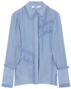 Day Birger et Mikkelsen Wio Fringed Shirt - Blue