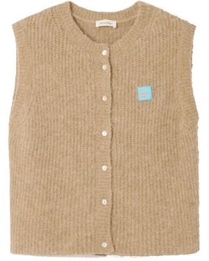 American Vintage East Sleeveless Cardigan - Natural