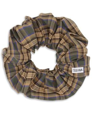 SUI AVA Tartan Scrunchie - Metallic