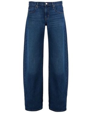 FRAME The Cuffed Low Bow Balloon Jeans - Blue