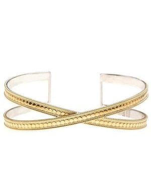 Anna Beck Single Cross Cuff - Gold - Metallic