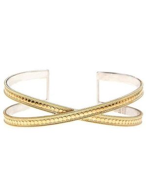 Anna Beck Single Cross Cuff - Gold - Metallic