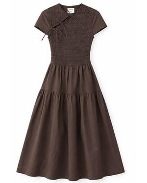 Damson Madder Ebba Midi Dress - Brown