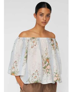 Stella Nova Loose Drop Shoulder Blouse - White