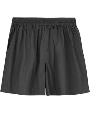 SKALL Edgar Cotton Poplin Shorts - Grey