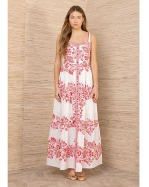 Hale Bob Bardot Printed Maxi Dress - Pink