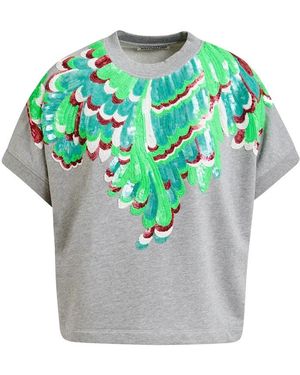 Essentiel Antwerp Jolies Short Sleeve Sequin Sweatshirt - Green