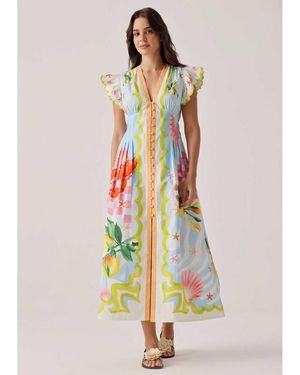 NOIB Estella Cotton Maxi Dress - Multicolour