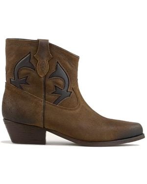 Ba&sh Curtis Cowboy Ankle Boots - Brown