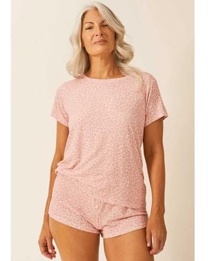 Stripe & Stare Shortie Set - Pink