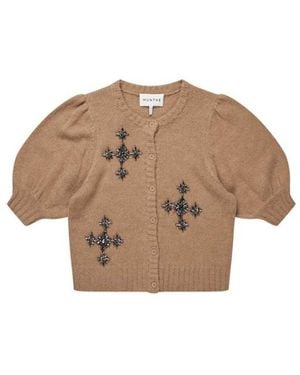 Munthe Vocca Embellished Cardigan - Natural