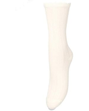 Becksöndergaard Crochia Cotta Socks - White